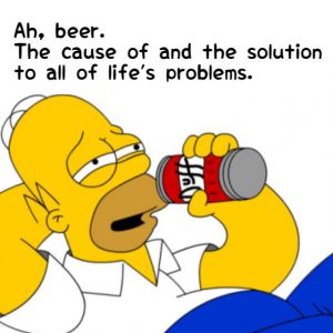 Homer Simpson doesn't drink mindfully
