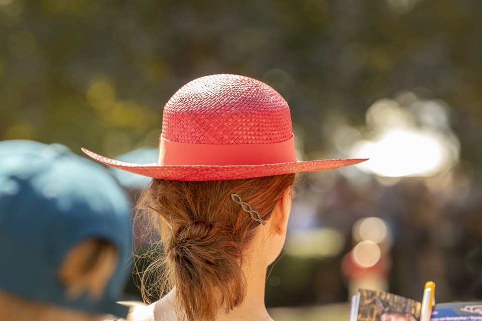 Girl with Hat at Races