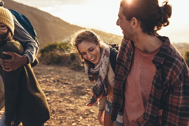 Group of friends having fun